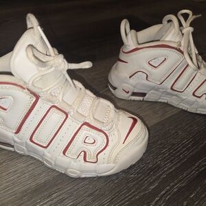 Nike Kids White and Red Air Sneakers